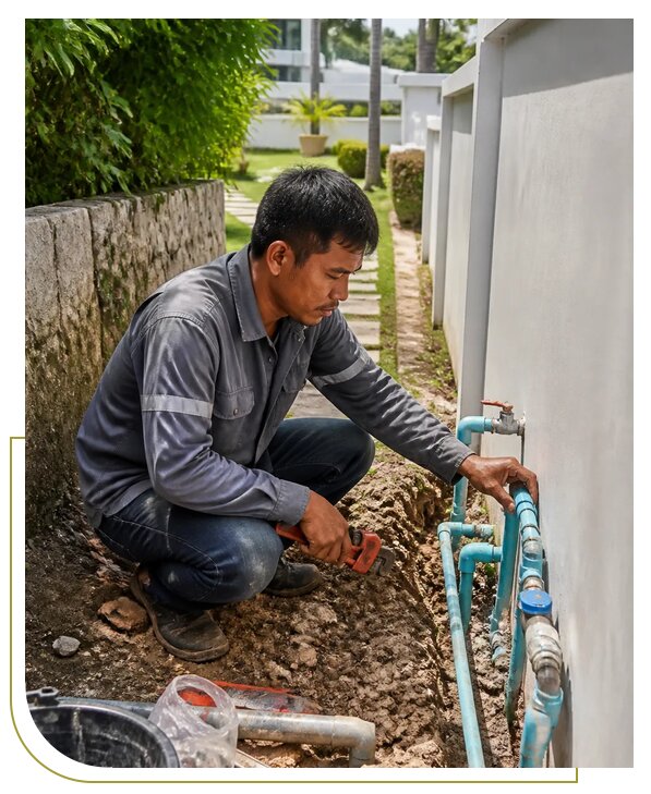 Подключение воды на Пхукете для клиентов из Прохладного под ключ